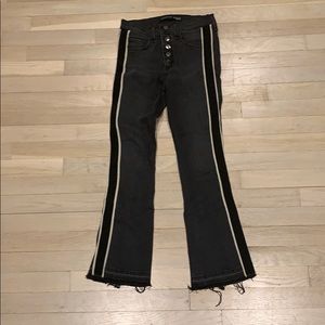 Veronica beard black striped jeans barely worn